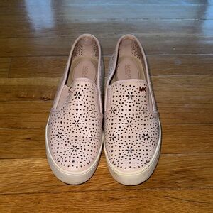 Michael Kors Blush Perforated Slip-On Shoes
